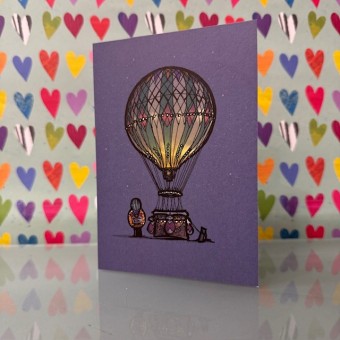 Blank card Hot Air Balloon - Made in Scotland